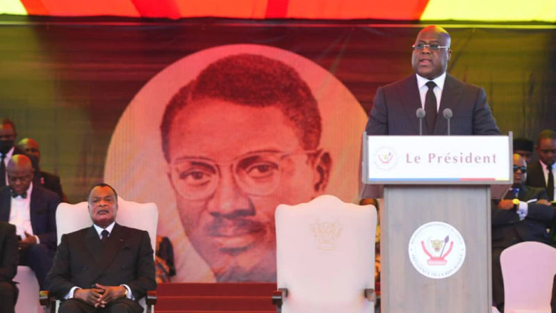 30 juin : L’émouvant oraison funèbres de Félix Tshisekedi au mémorial de Lumumba