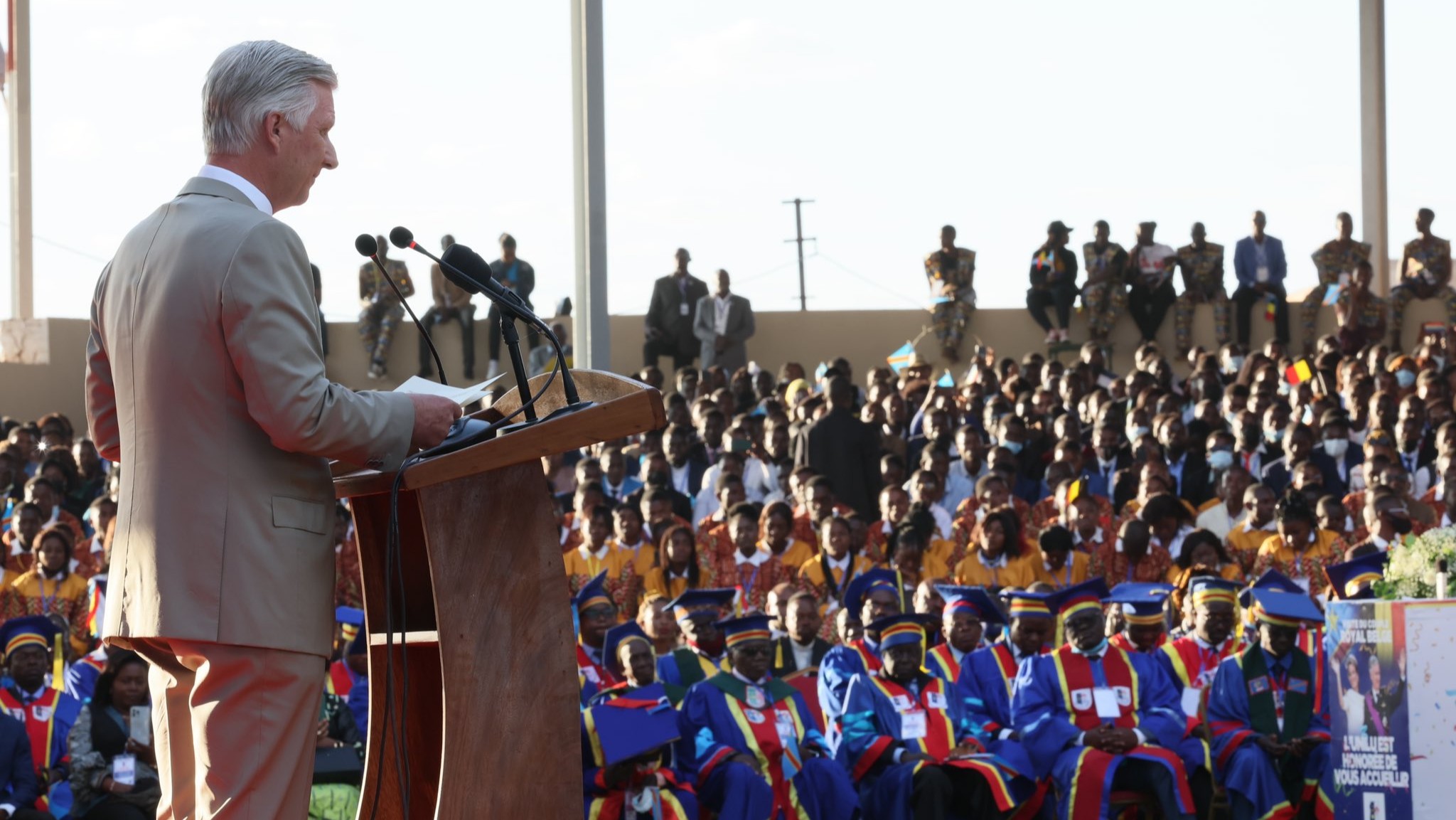 Lubumbashi : Le Roi Philippe face aux étudiants