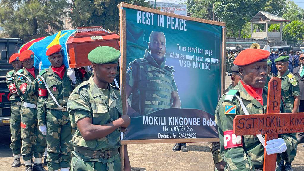 Goma : Derniers hommages rendus au soldat tué à la frontière avec le Rwanda