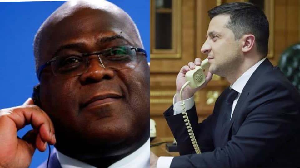 Diplomatie : Félix Tshisekedi a eu un entretien téléphonique avec Volodymyr Zelensky