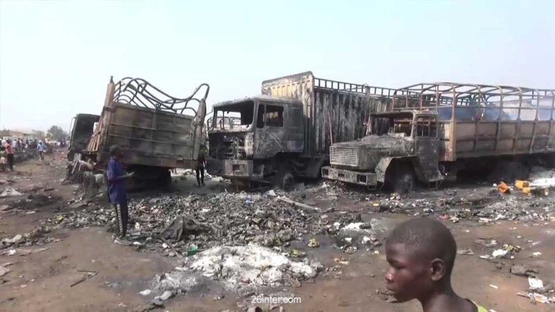 Lubumbashi : 7 camions calciné après un incendie