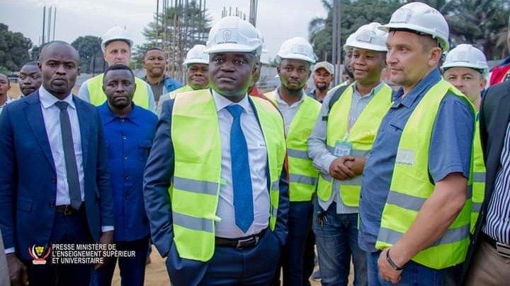 ESU : Muhindo Nzangi inspecte les travaux de construction les travaux de construction des universités à Kinshasa