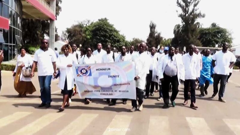 Lubumbashi : Marche pacifique des médecins pour réclamer l’amélioration de leurs conditions de travail