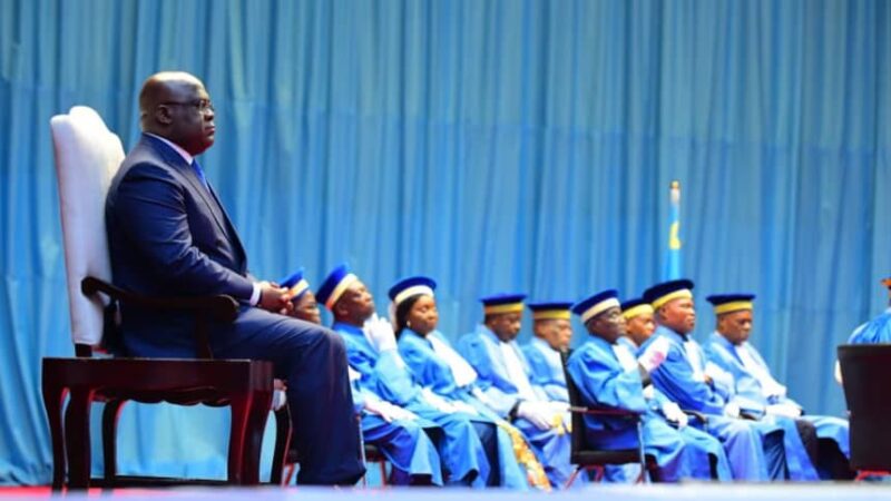 Assemblée nationale : Félix Tshisekedi assiste à la rentrée judicaire de la Cour Constitutionnelle pour l’exercice 2022-2023