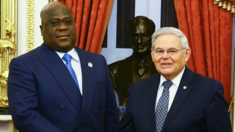 Washington : Félix Tshisekedi et le Sénateur Bob Menendez échangent sur la sécurité en RDC