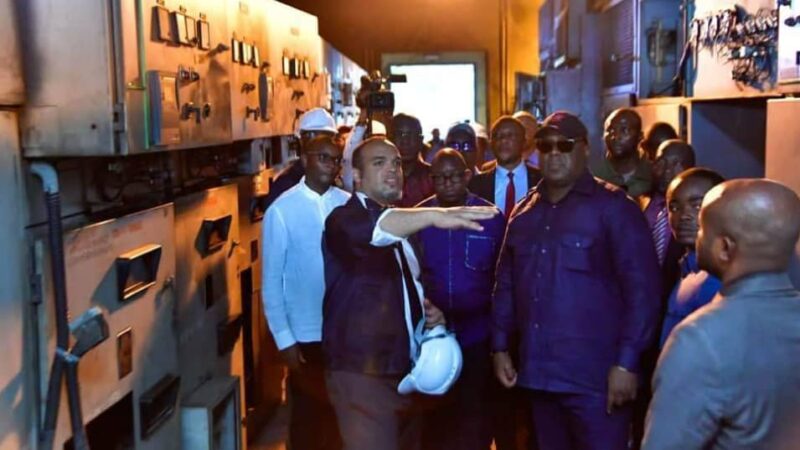 Kinshasa : Félix Tshisekedi visite le poste Haute tension/Funa de la SNEL victime d’inondation