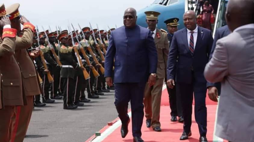 EAC : Arrivé à Bujumbura, Félix Tshisekedi entend clarifier le mandat de la Force Régionale