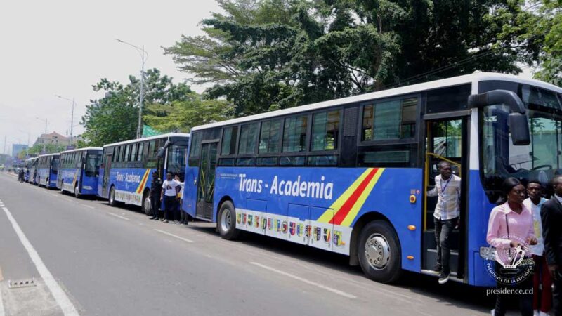 RDC : Félix Tshisekedi, inaugure à la mise en service des bus Trans-Academia