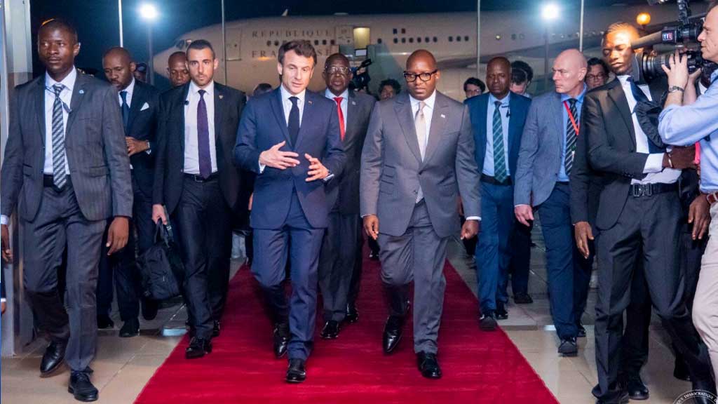 RDC : Le Président français Emmanuel Macron est arrivé à Kinshasa