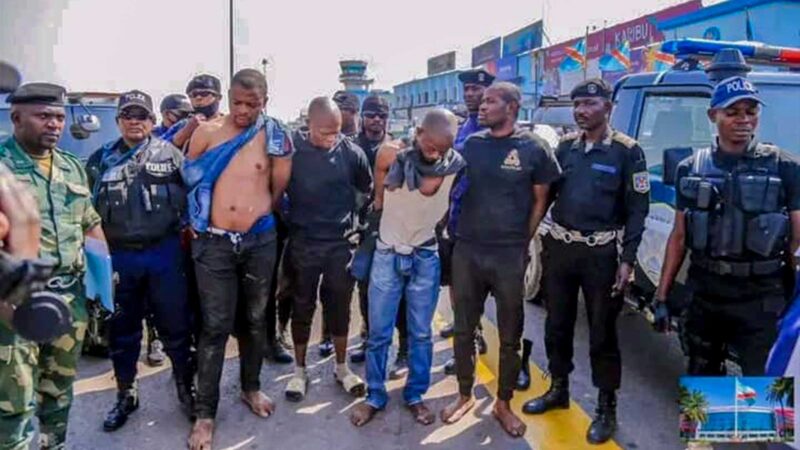 Lubumbashi : Transfert de 4 bandits de grand chemin vers un centre pénitentiaire de Kinshasa
