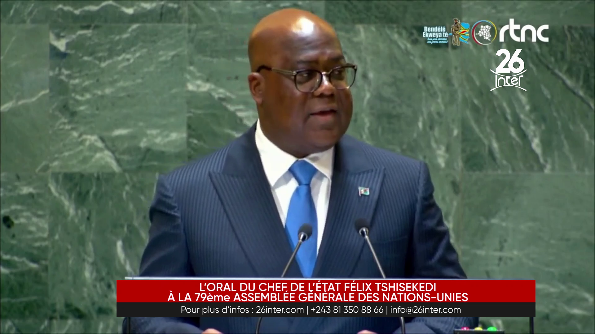 L’oral du chef de l’état Félix Tshisekedi à la 79ème assemblée générale des nations unies